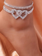 Fußkettchen mit Herz-Strass